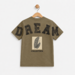 Boys Dream Collection Graphic T-Shirt – Olive Green - Image 2