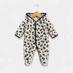 Dalmatian Print Hooded Fleece Snowsuit