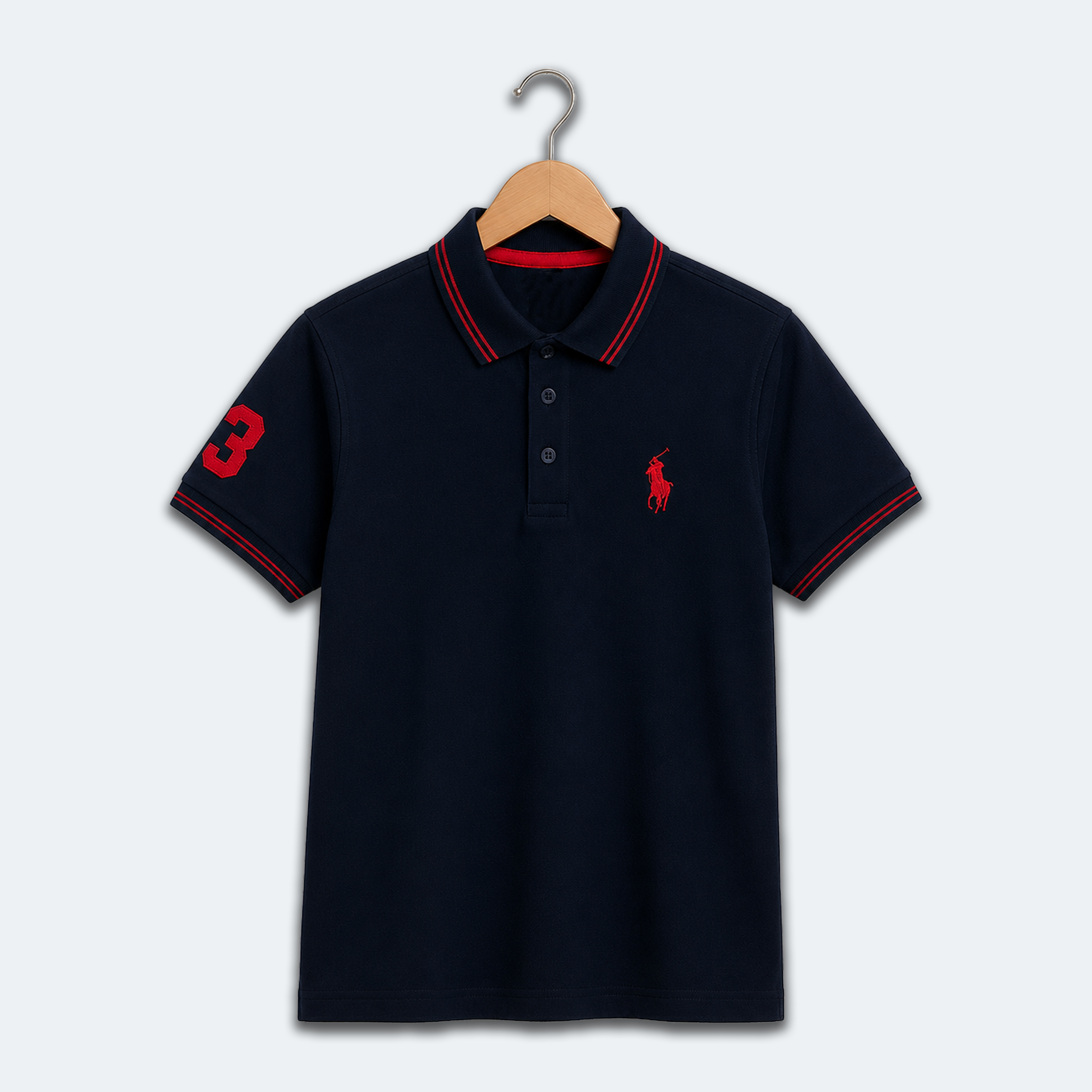 Girls Dots f 2pc 1 Boys Dark Navy Polo T-Shirt - Image 1