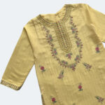Girls Yellow Embroidered 2-Piece Traditional Outfit - Image 3
