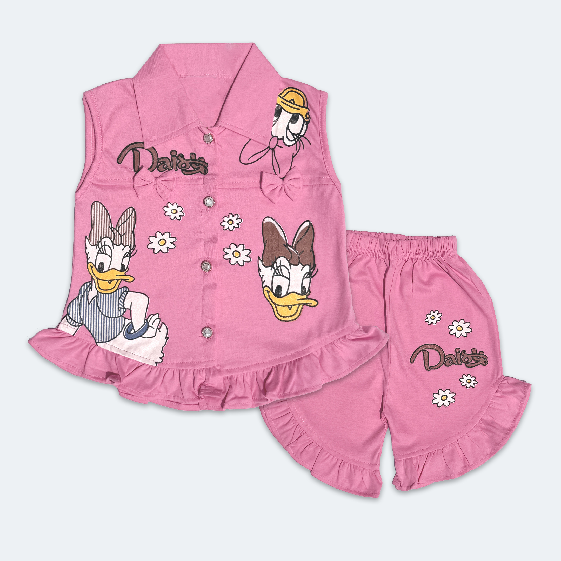 Girls Daisy Duck Co-Ord Set – Pink - Image 1