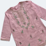 Girls Pink Embroidered 2-Piece Traditional Outfit - Image 2