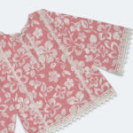 Girls Pink Blossom Floral 2 Pc Outfit - Image 2