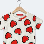 Girls Summers Heart Print Co-Ord Set – Lightweight - Image 2