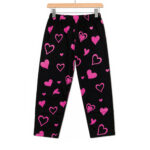 Girls Black Heart & Kitty Print Co-Ord Set – Soft Lightweight Blended Fabric Summer Wear - Image 3