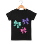 Girls Bow Print Co-Ord Set – Soft Lightweight Blended Fabric Summer Wear - Image 2
