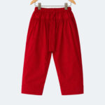 Girls Red Mirror Work Lawn 2-Piece Suit - Image 4