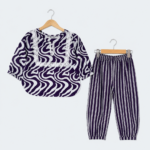Girls Purple 2-Piece Lined Co-Ord Set